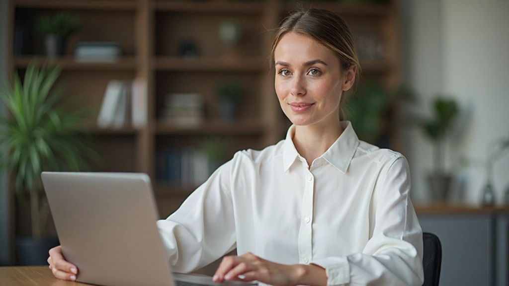 Professioneel persoon in online Nederlands les via videoconferentie